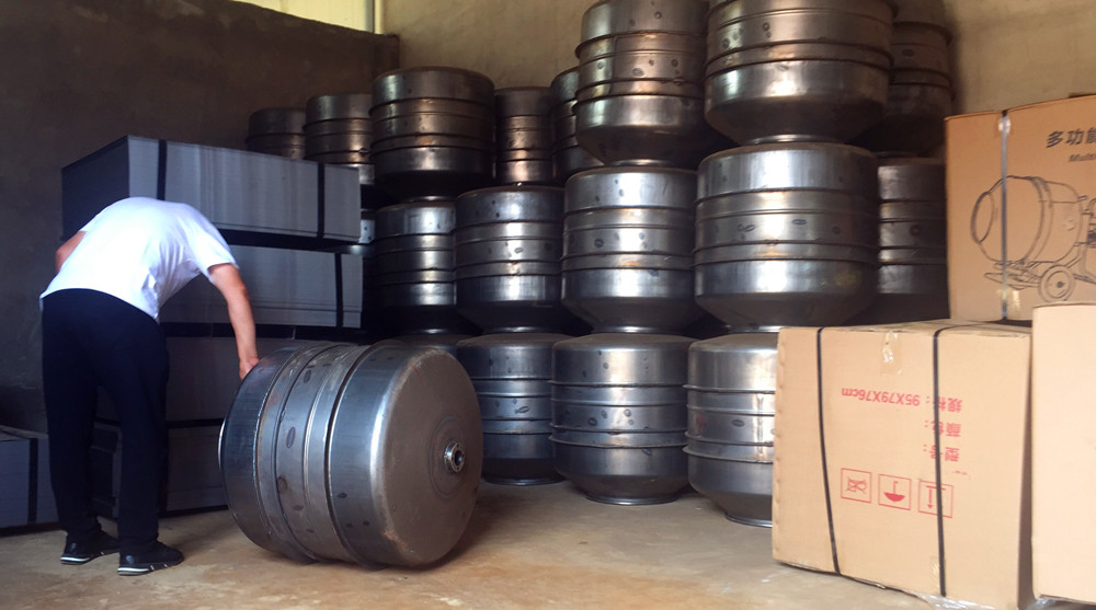 220v攪拌機小型攪拌滾筒半成品車間-河北東圣吊索具制造有限公司